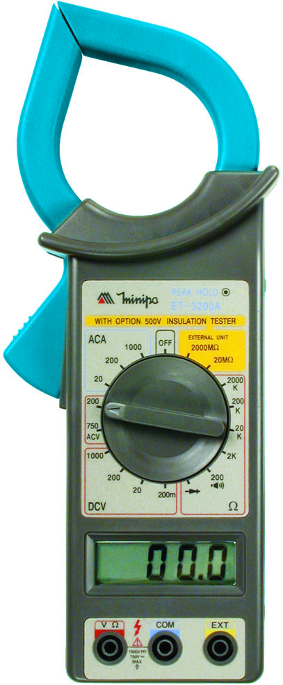 Alicate Amperimetro et 3200 A digital 1000 A AC Minipa